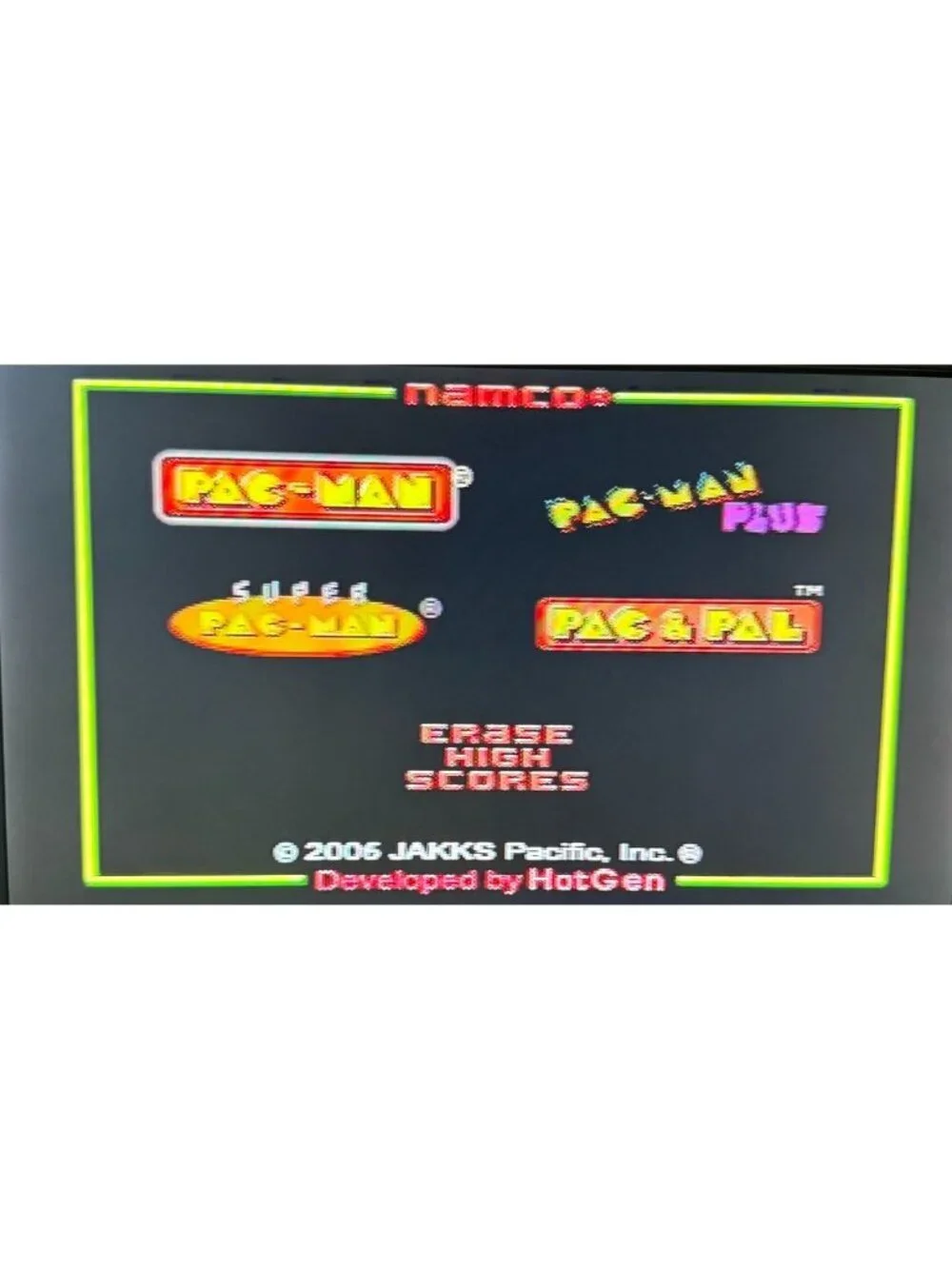 Jakks Pacific SUPER PAC-MAN 4 in 1 Plug N Play TV Video Game 2006 Tested & Works